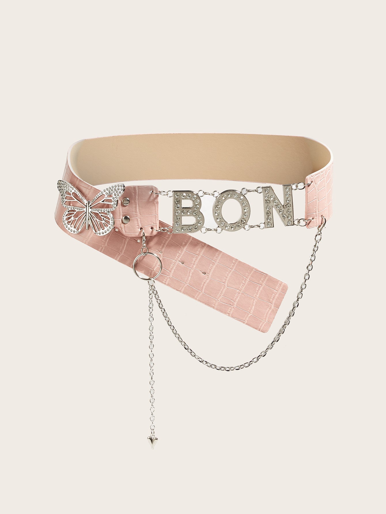 Ceinture à boucle papillon ornée de strass