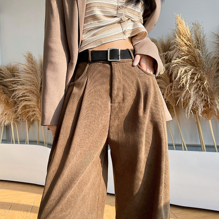 Pantalon Large Taille Haute Confortable et Stylé