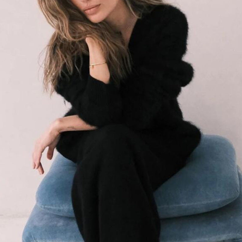 Cardigan Boutonné à Texture Douce