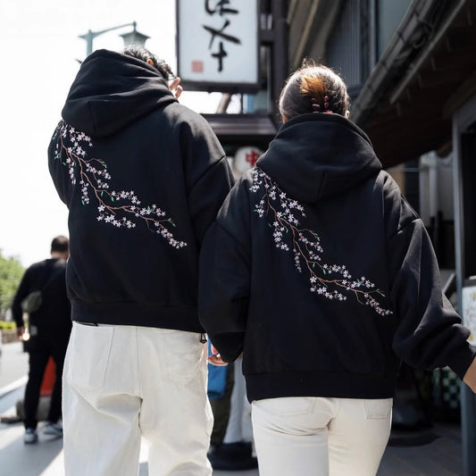 Sweat à capuche oversize brodé