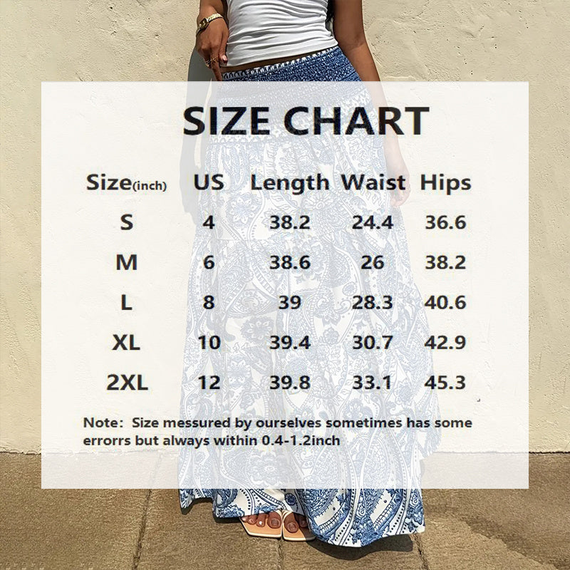 Jupe longue bohème à imprimé floral