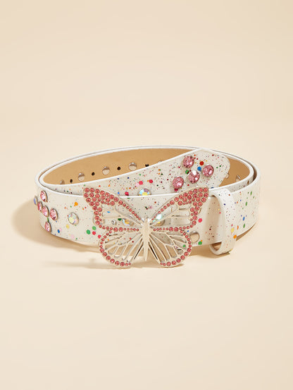 Ceinture femme à strass décoratifs